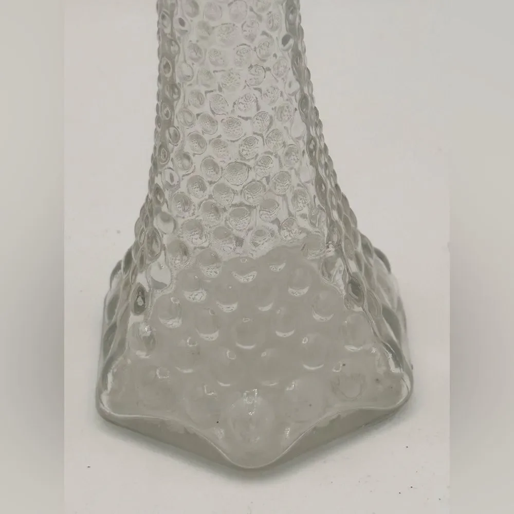 E.O. Brody Co. Hobnail Bud Vase 175 Clear Pressed Glass 6